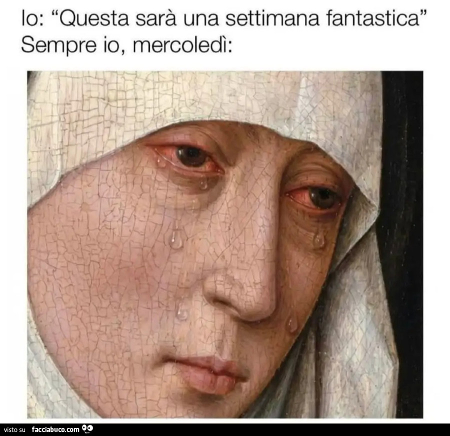 Io Questa sarà una settimana fantastica Sempre io, mercoledi