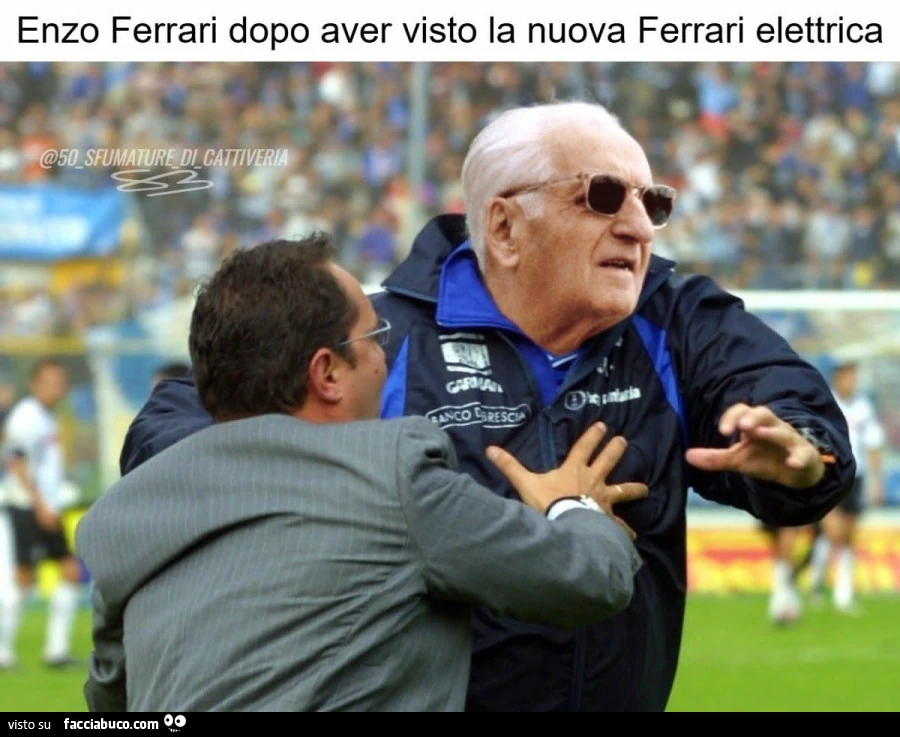 Enzo Ferrari dopo aver visto la nuova Ferrari elettrica