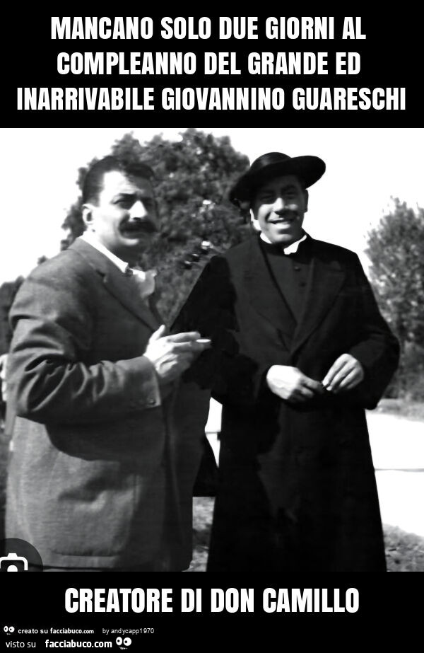 Mancano solo due giorni al compleanno del grande ed inarrivabile giovannino guareschi creatore di don camillo