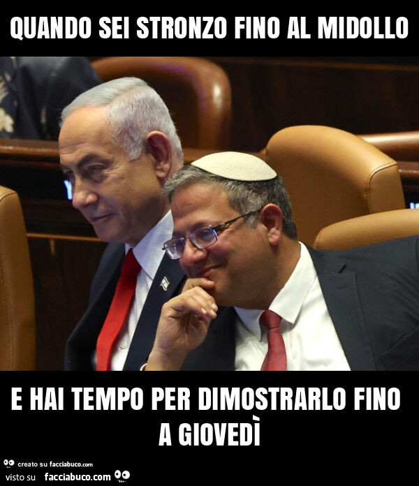 Quando sei stronzo fino al midollo e hai tempo per dimostrarlo fino a giovedì