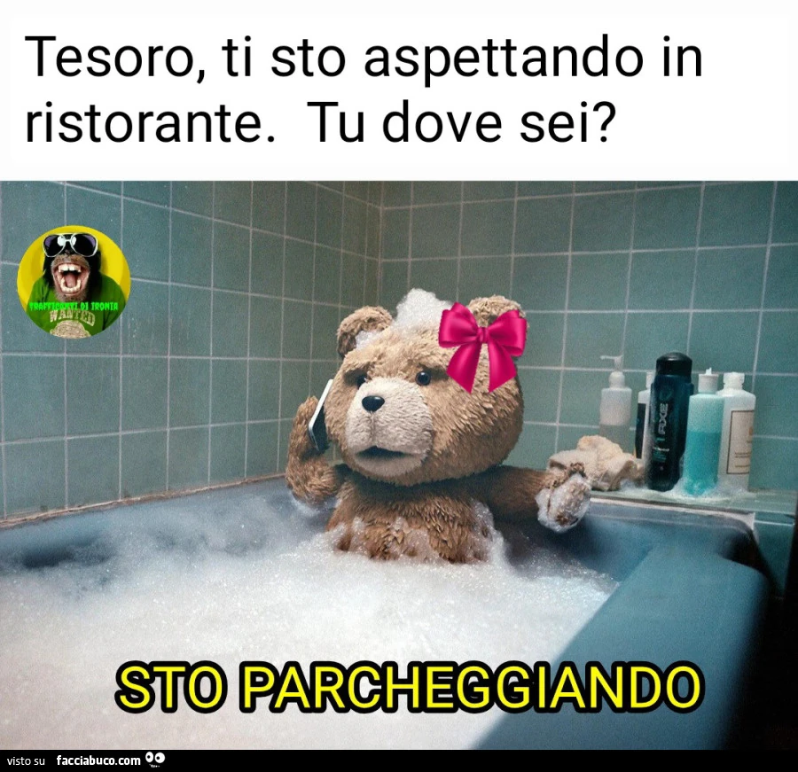 Tesoro ti sto aspettando in ristorante tu dove sei sto parcheggiando