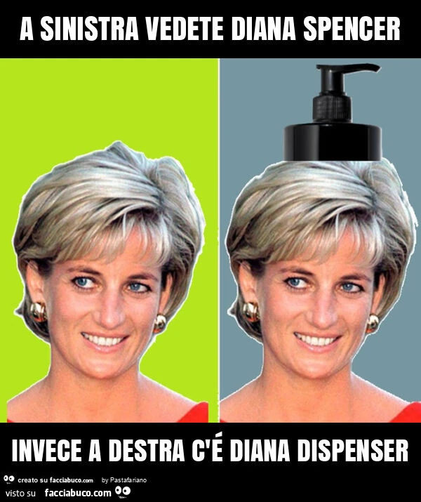 A sinistra vedete diana spencer invece a destra c'é diana dispenser
