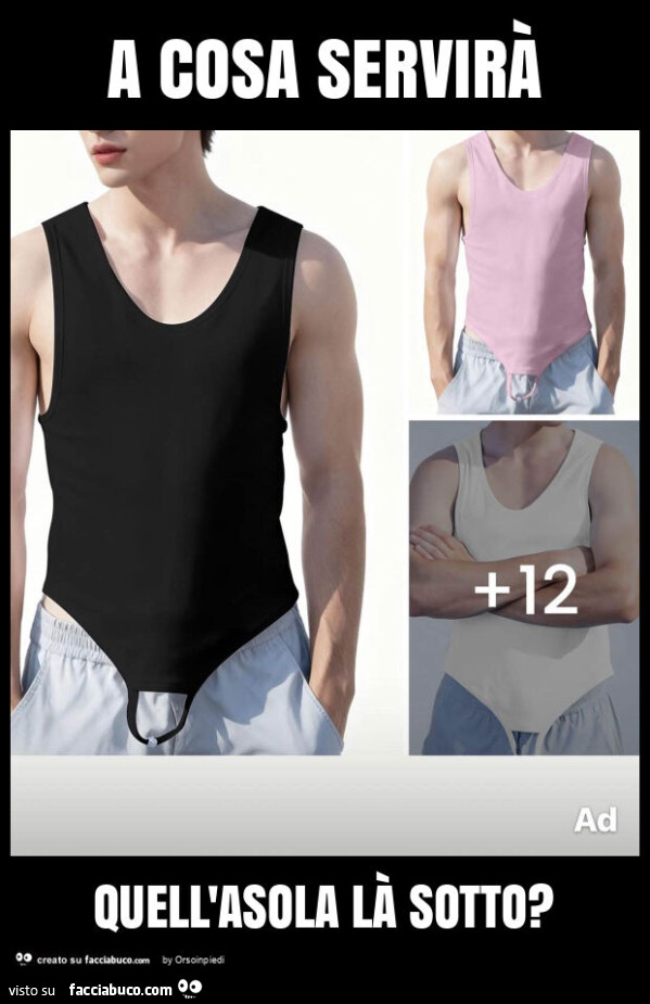 A cosa servirà quell'asola là sotto?