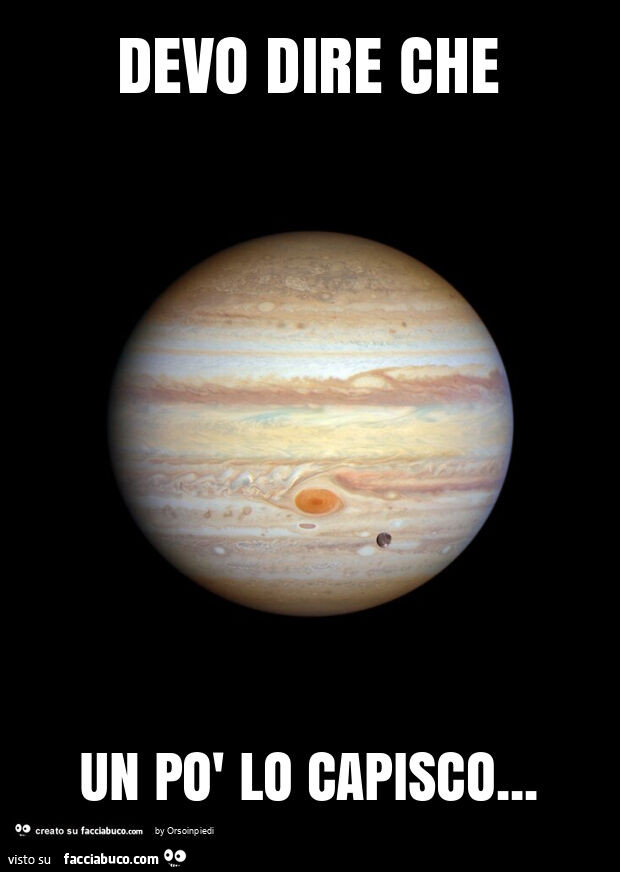 Devo dire che un po' lo capisco