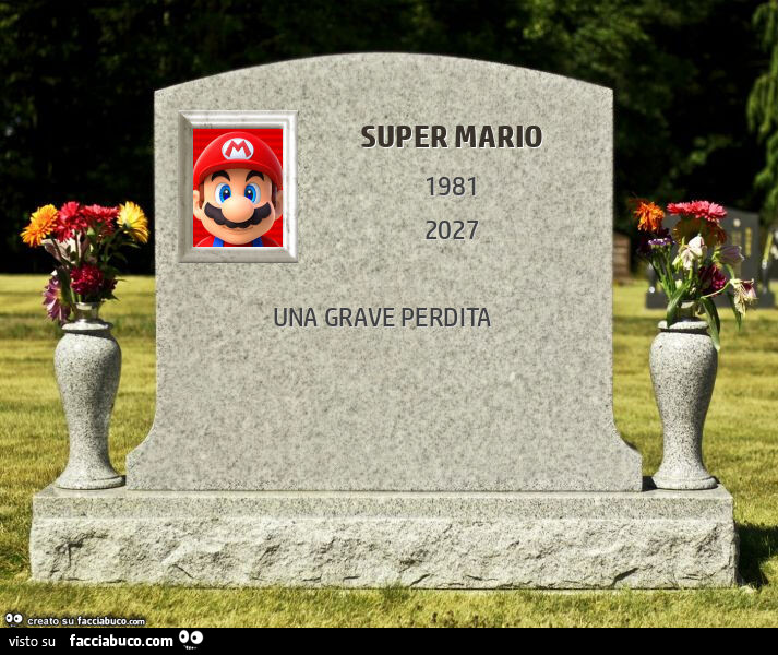 Lapide di Super Mario. UNA GRAVE PERDITA