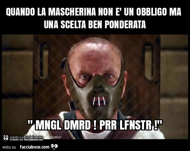 Quando la mascherina non è un obbligo ma una scelta ben ponderata