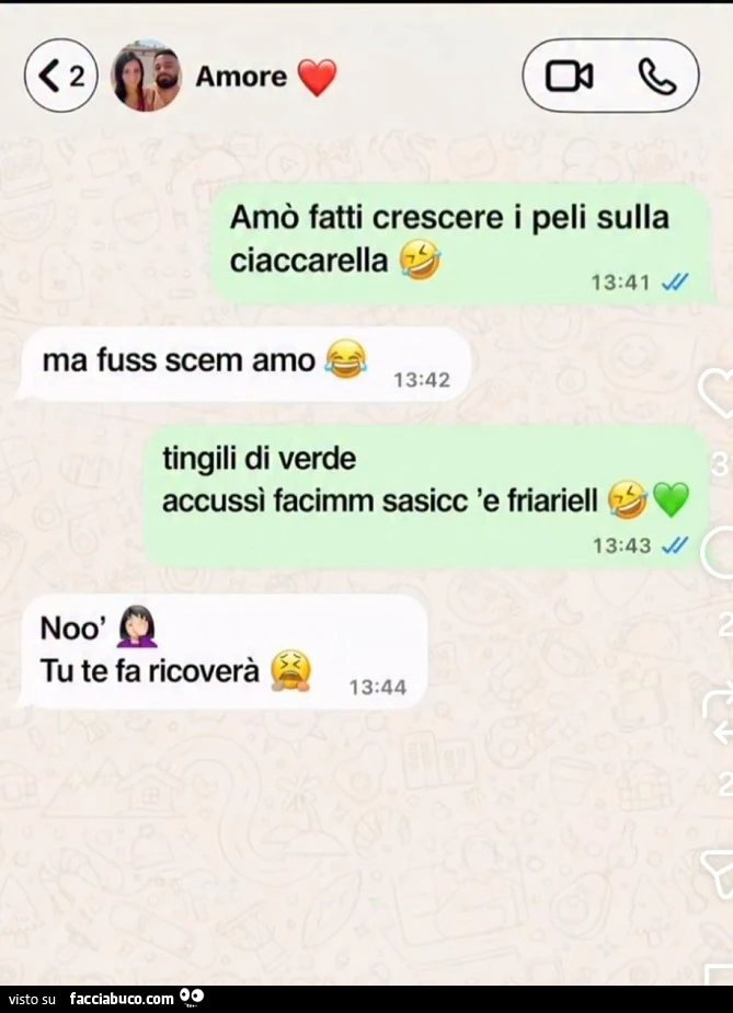Amò fatti crescere i peli sulla ciaccarella