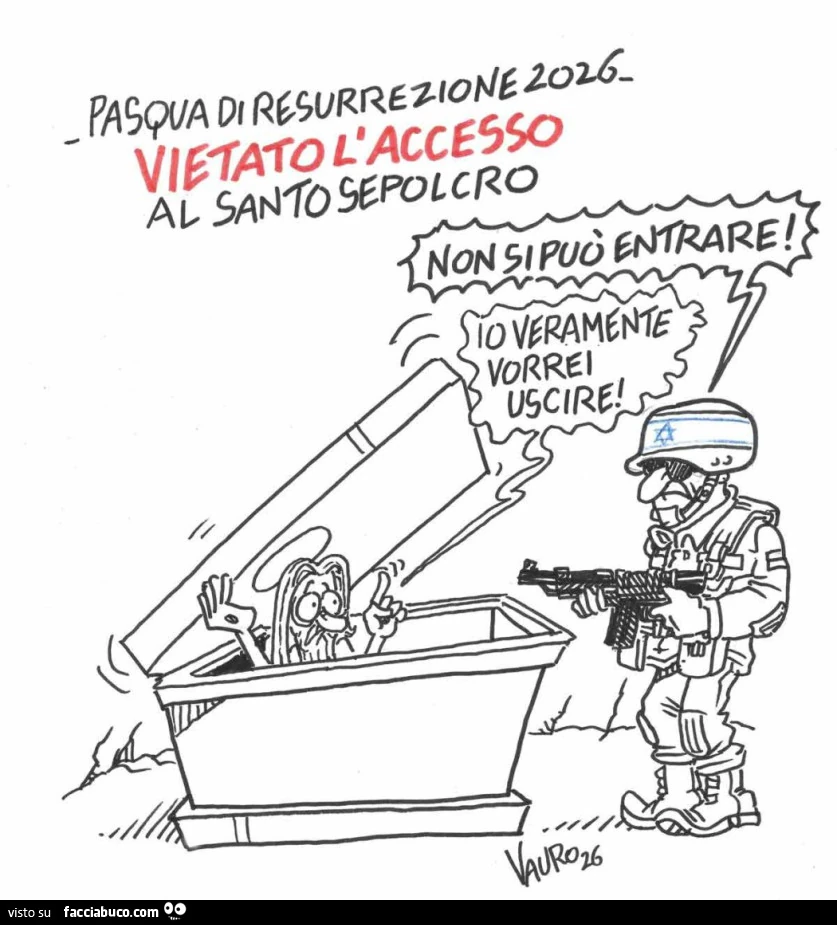 Pasqua di resurrezione 2026. Vietato l'accesso al santo sepolcro