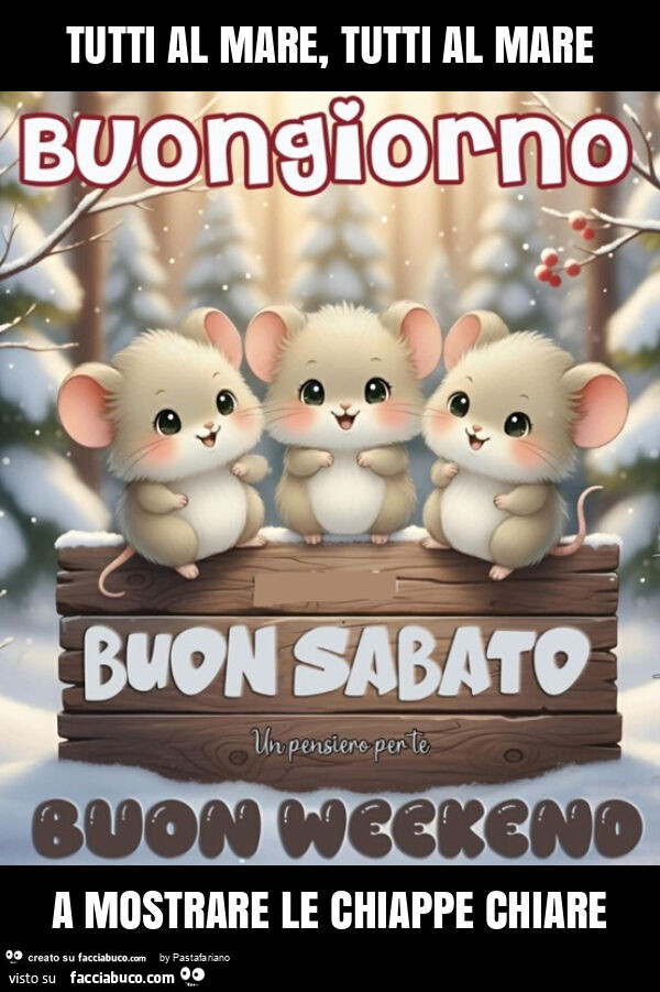 Tutti al mare, tutti al mare a mostrare le chiappe chiare