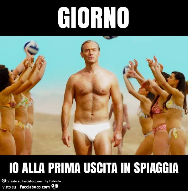 Giorno io alla prima uscita in spiaggia