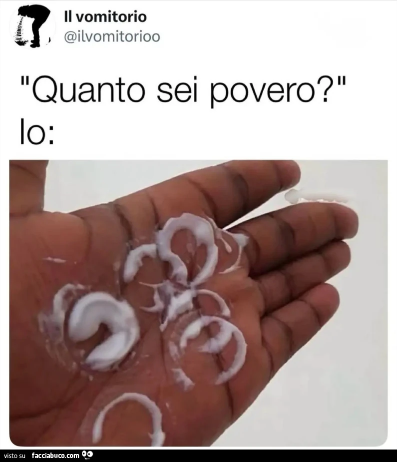 Quanto sei povero io shampoo