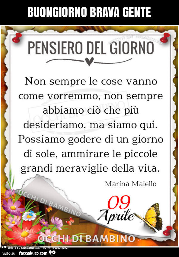 Buongiorno brava gente