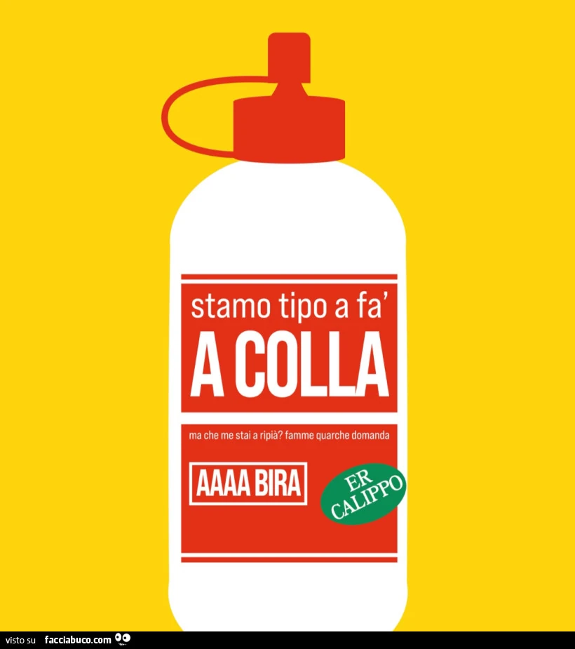 Stamo tipo a fร a colla
