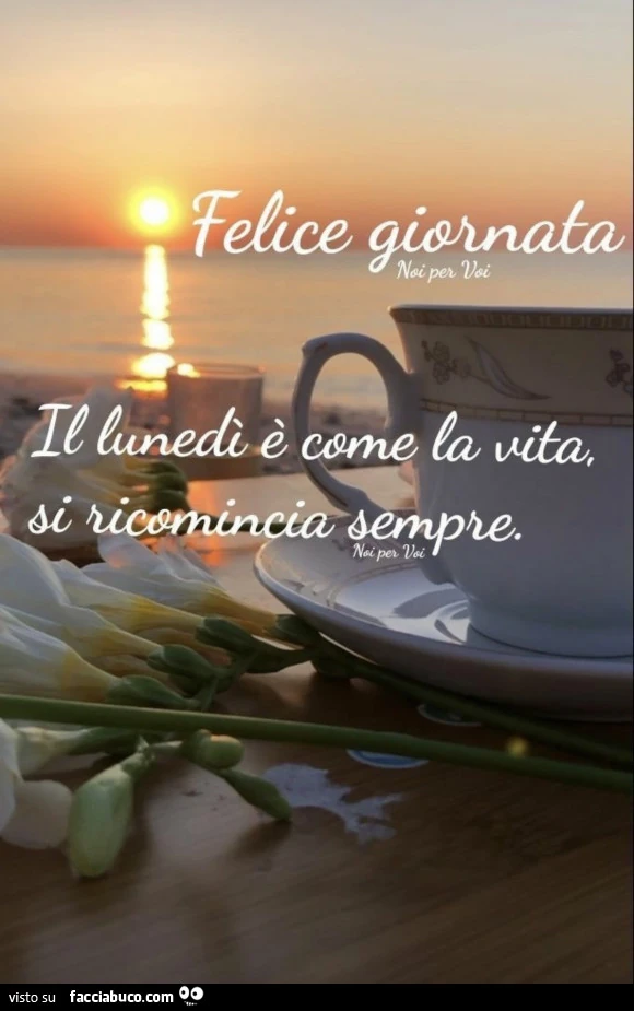 Saluti buongiorno lunedì
