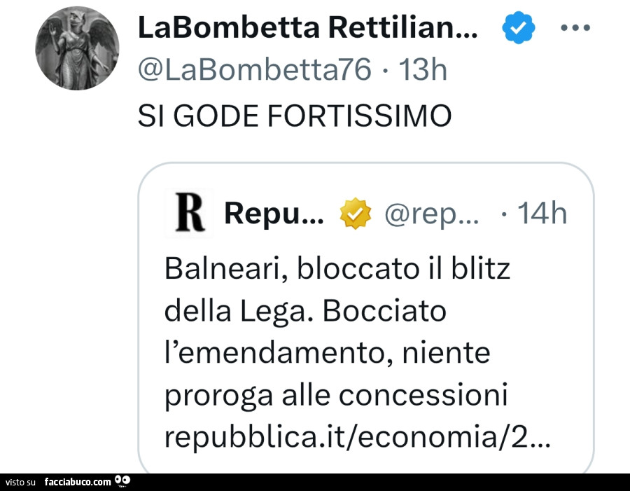 Si gode fortissimo. Balneari, bloccato il blitz della lega. Bocciato l'emendamento, niente proroga alle concessioni repubblica