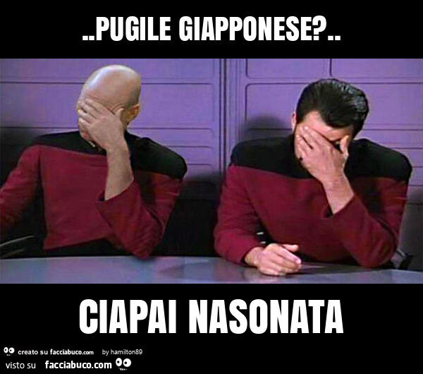 Pugile giapponese? . Ciapai nasonata