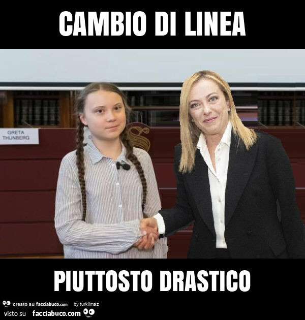 Cambio di linea piuttosto drastico