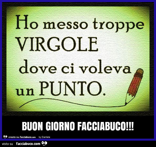 Buon giorno facciabuco