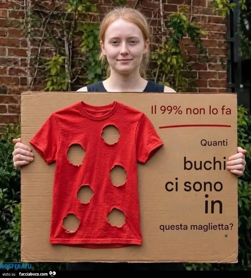 Quanti buchi ci sono in questa maglia?
