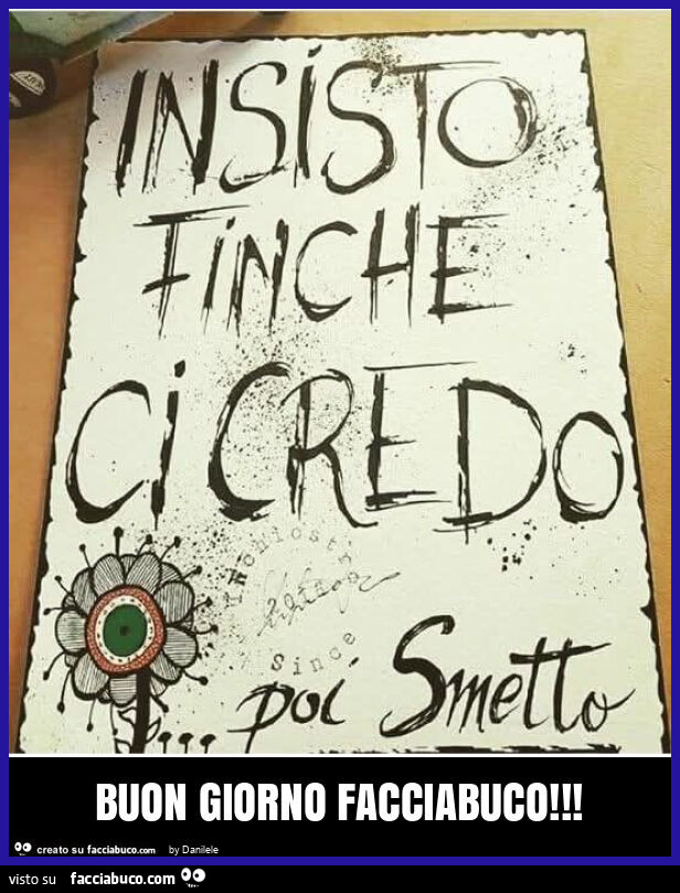Buon giorno facciabuco