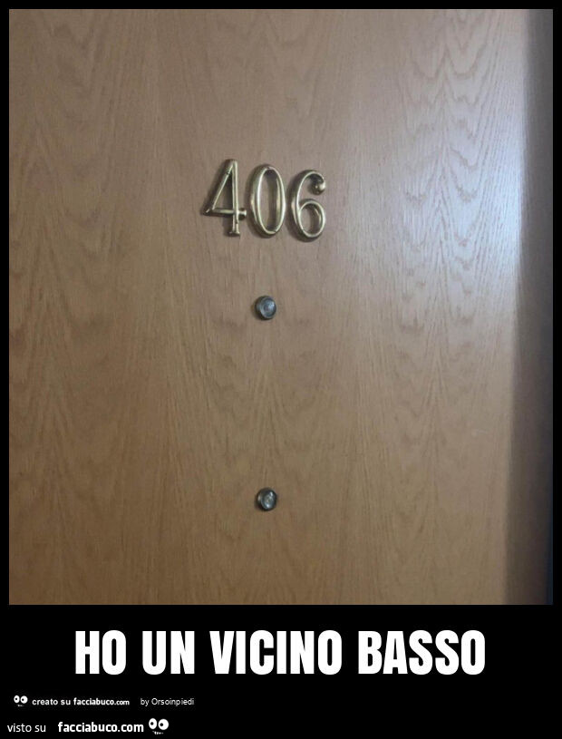 Ho un vicino basso