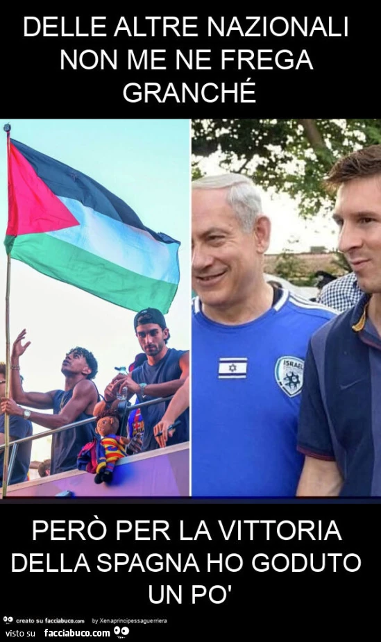 Delle altre nazionali non me ne frega granché però per la vittoria della spagna ho goduto un po'