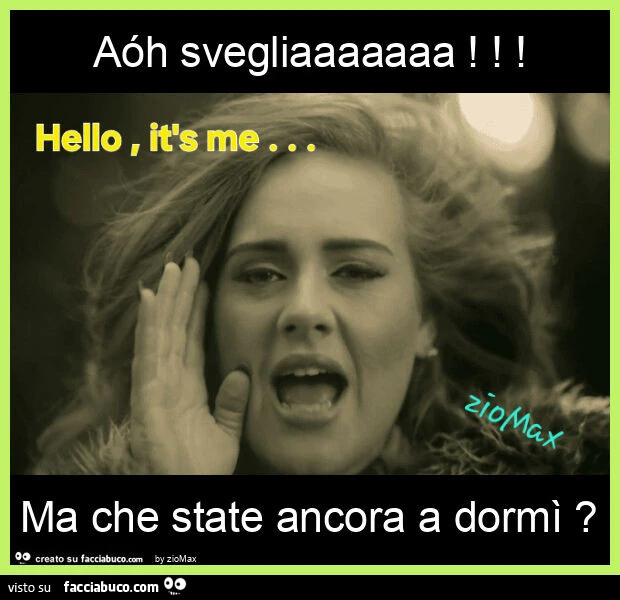 Aóh svegliaaaaaaa! Ma che state ancora a dormì?