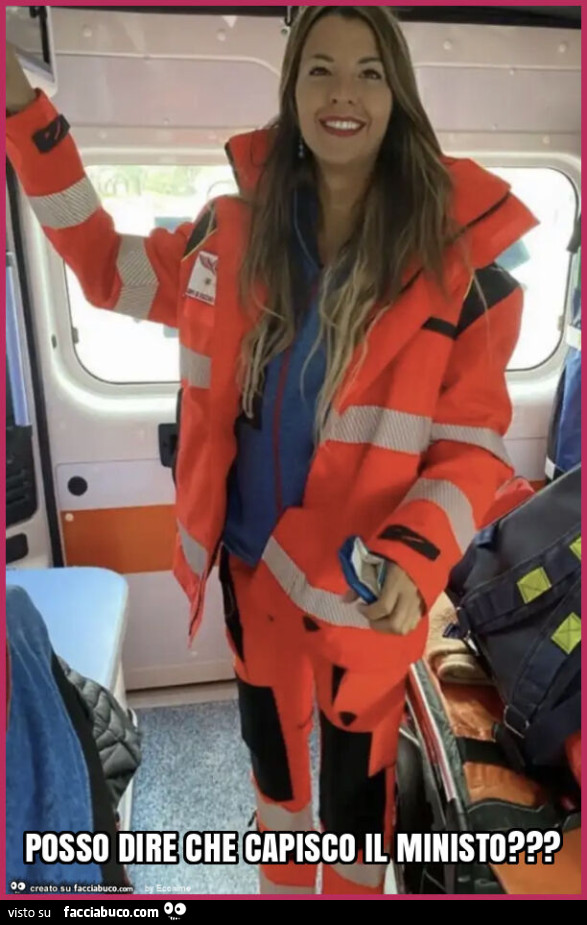 Posso dire che capisco il ministo?