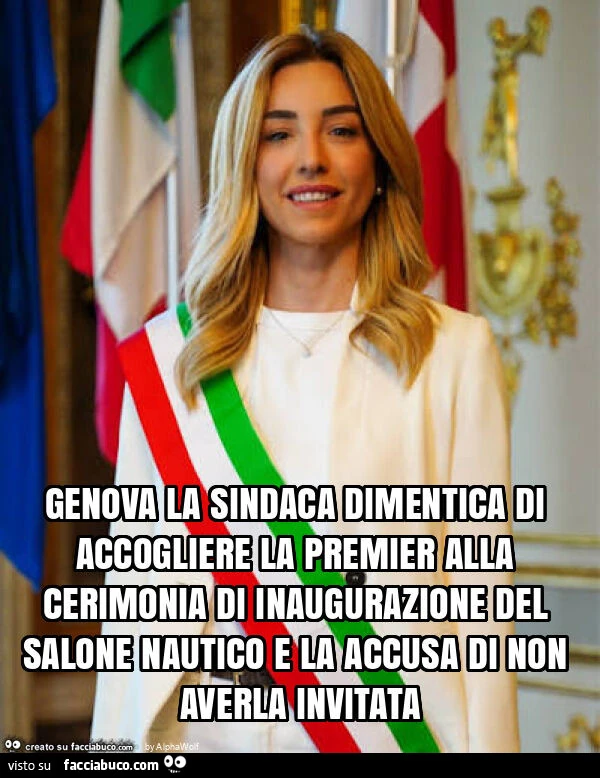 Genova la sindaca dimentica di accogliere la premier alla cerimonia di inaugurazione del salone nautico e la accusa di non averla invitata