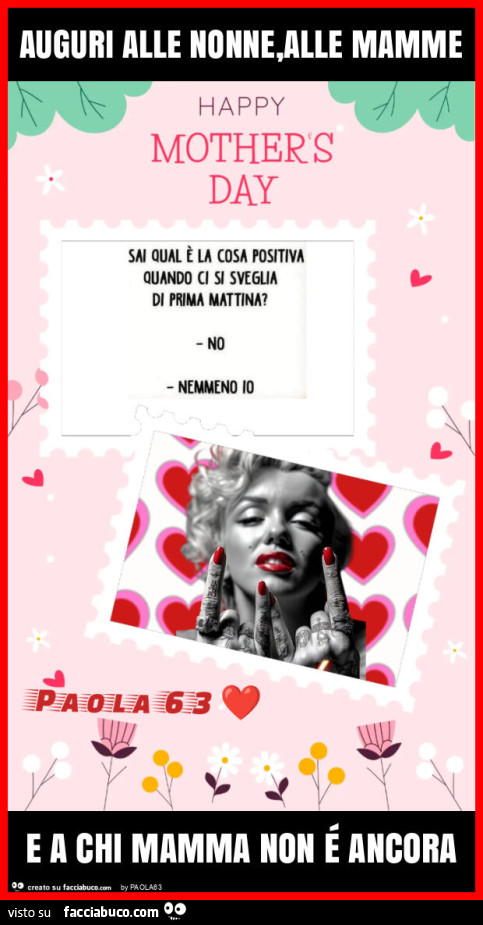 Auguri alle nonne, alle mamme e a chi mamma non é ancora