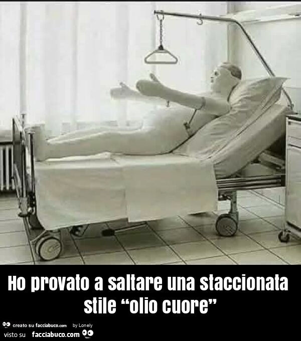 Ho provato a saltare una staccionata stile “olio cuore”