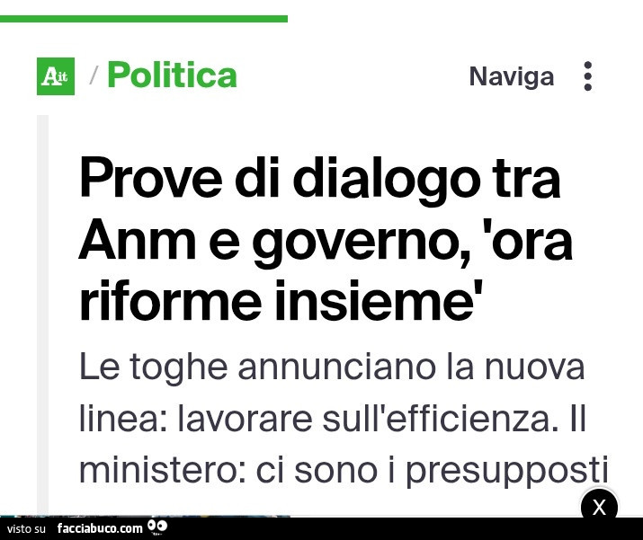 Prove di dialogo tra anm e governo: ora riforme insieme