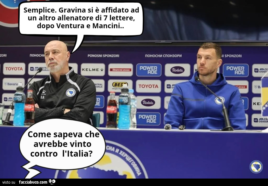 Italia fuori dai Mondiali meme