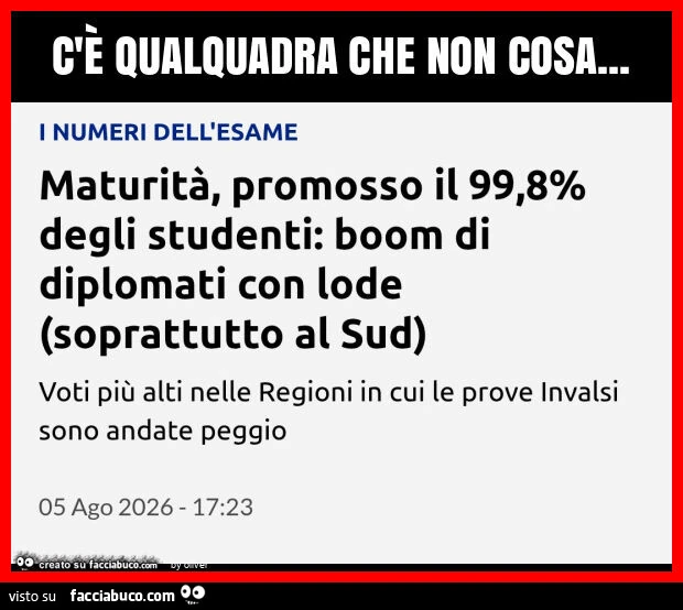 C'è qualquadra che non cosa