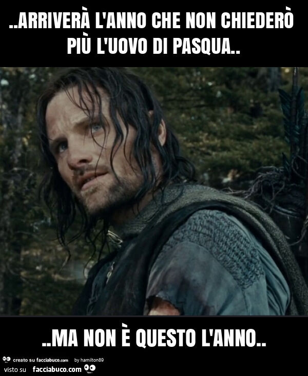 Arriverà l'anno che non chiederò più l'uovo di pasqua&hellip; ma non è questo l'anno