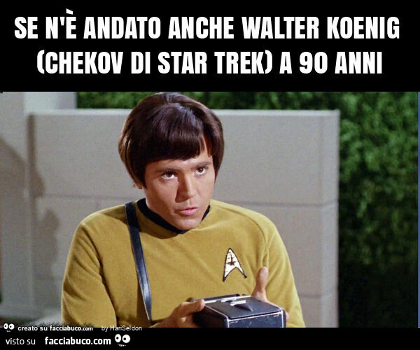 Se n'è andato anche walter koenig (chekov di star trek) a 90 anni