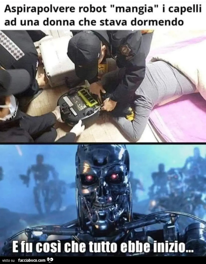 Aspirapolvere robot mangia i capelli ad una donna che stava dormendo e fu così che tutto ebbe inizio