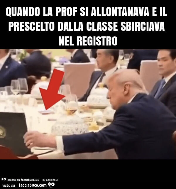 Quando la prof si allontanava e il prescelto dalla classe sbirciava nel registro