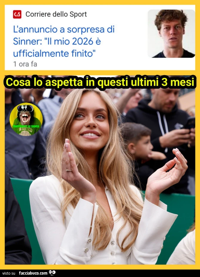 L'annuncio a sorpresa di sinner il mio 2026 è ufficialmente finito