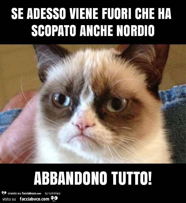 Se adesso viene fuori che ha scopato anche nordio abbandono tutto