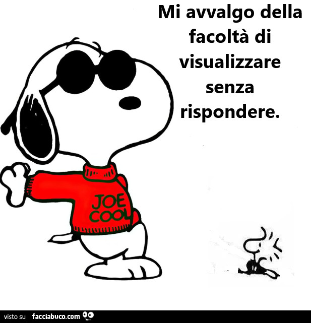 Mi avvalgo della facoltà di visualizzare senza rispondere