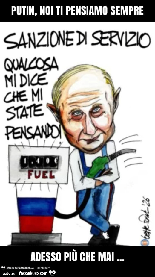 Putin, noi ti pensiamo sempre adesso più che mai