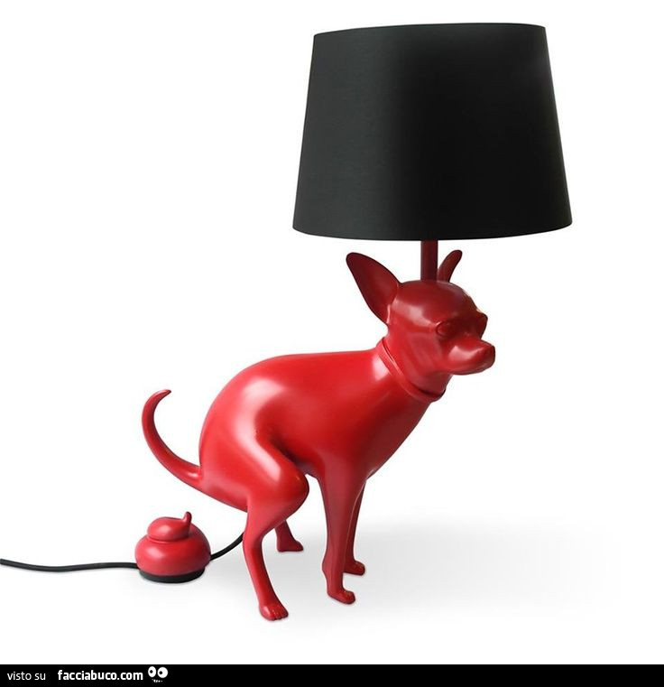 Lampada cane che fa la cacca