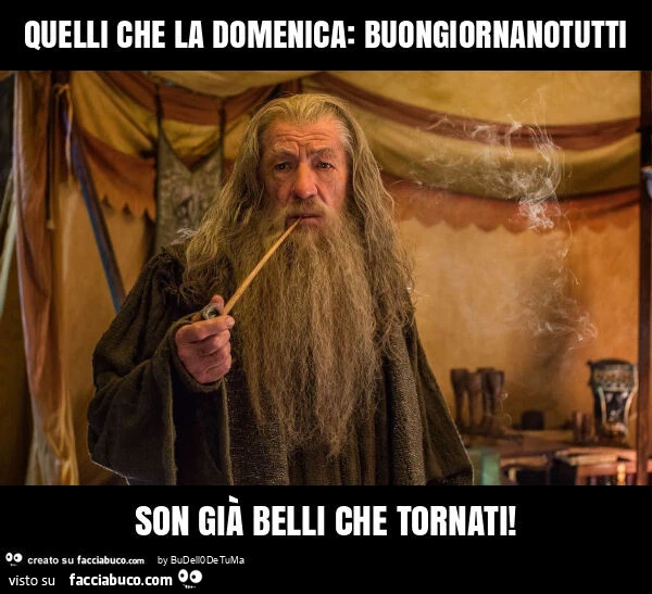 Quelli che la domenica: buongiornanotutti son già belli che tornati