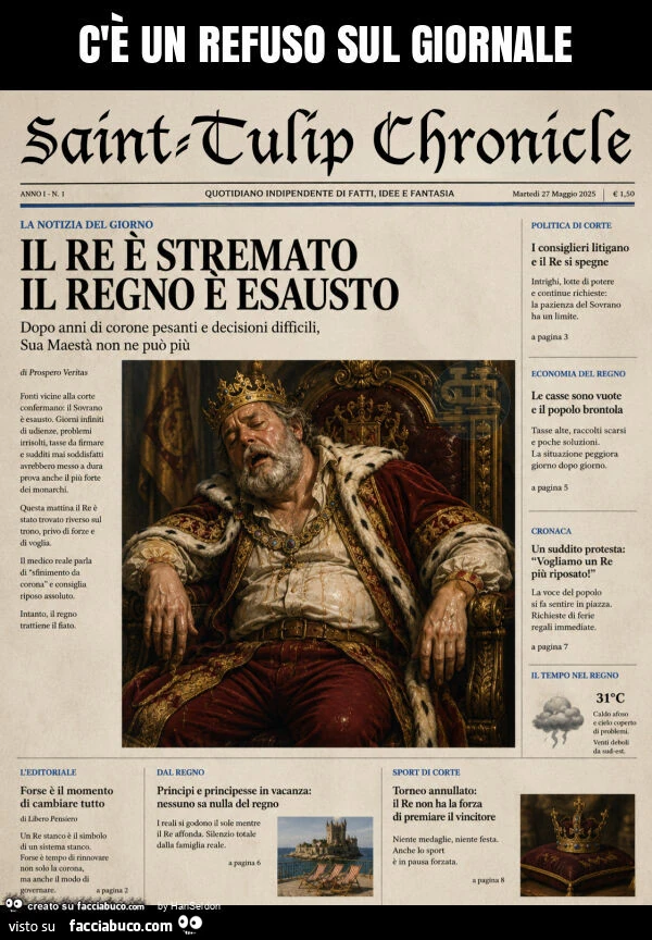 C'è un refuso sul giornale