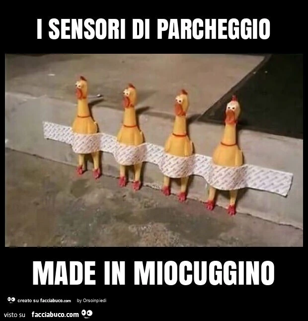 I sensori di parcheggio made in miocuggino
