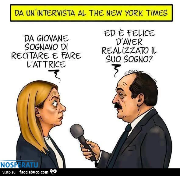 Da un intervista al New York Times