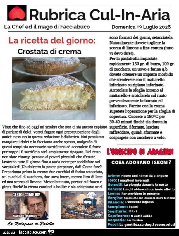 Crostata di crema