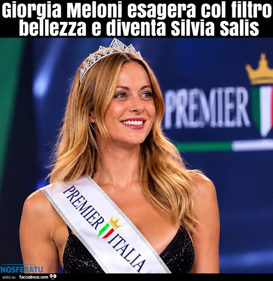 Giorgia Meloni esagera col filtro bellezza e diventa Silvia Salis