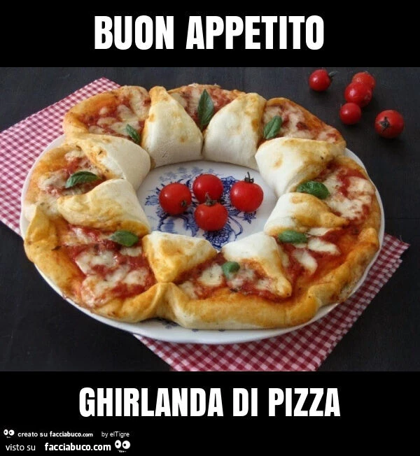 Buon appetito ghirlanda di pizza
